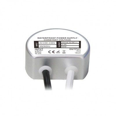 Τροφοδοτικό LED 60W 2.5A 230V στα 24V DC IP67 Ultra Thin